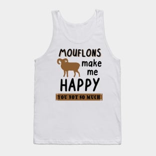 Mouflons make me happy hunting hunter track Tank Top